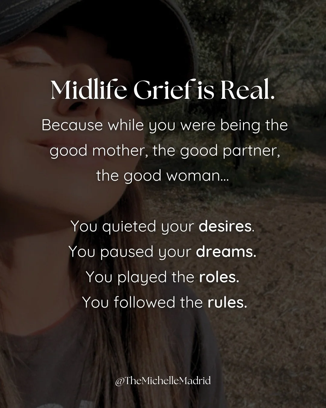 There&rsquo;s a unique grief in midlife&mdash;
kids leaving home, roles changing, identity shifting.

It can feel heavy.
Confusing.
Even lonely.

Now&hellip; what?

This grief is not the end of your story.
It&rsquo;s an invitation.

An invitation to 