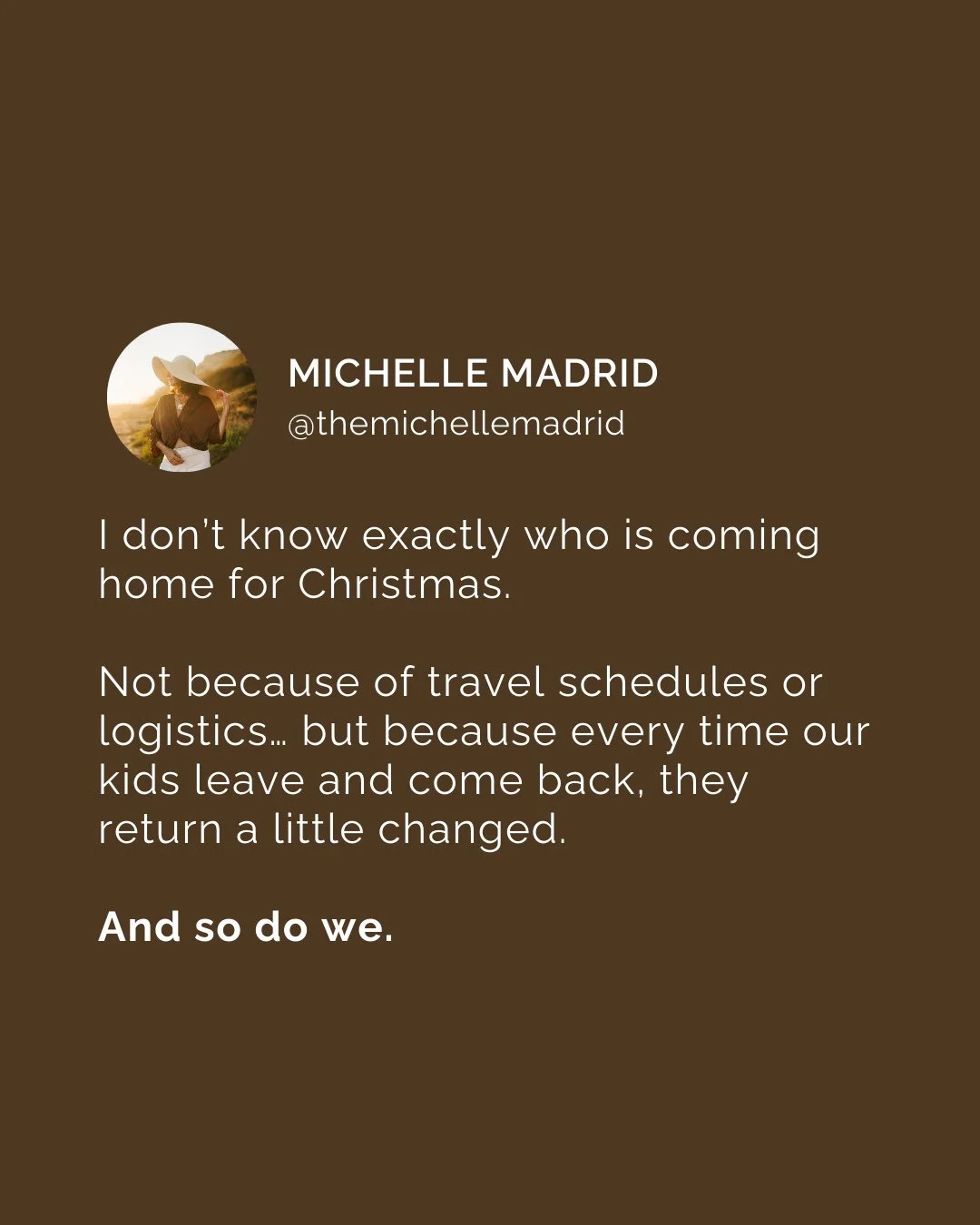 Here&rsquo;s an exercise to help you honor that the holidays are never just one thing. ⁠
⁠
🪑 The Two Chair Check-In 🪑⁠
⁠
Sit in a quiet spot with two chairs (or cushions).⁠
⁠
Chair One:⁠
Sit and name what feels heavy this holiday season &mdash; the