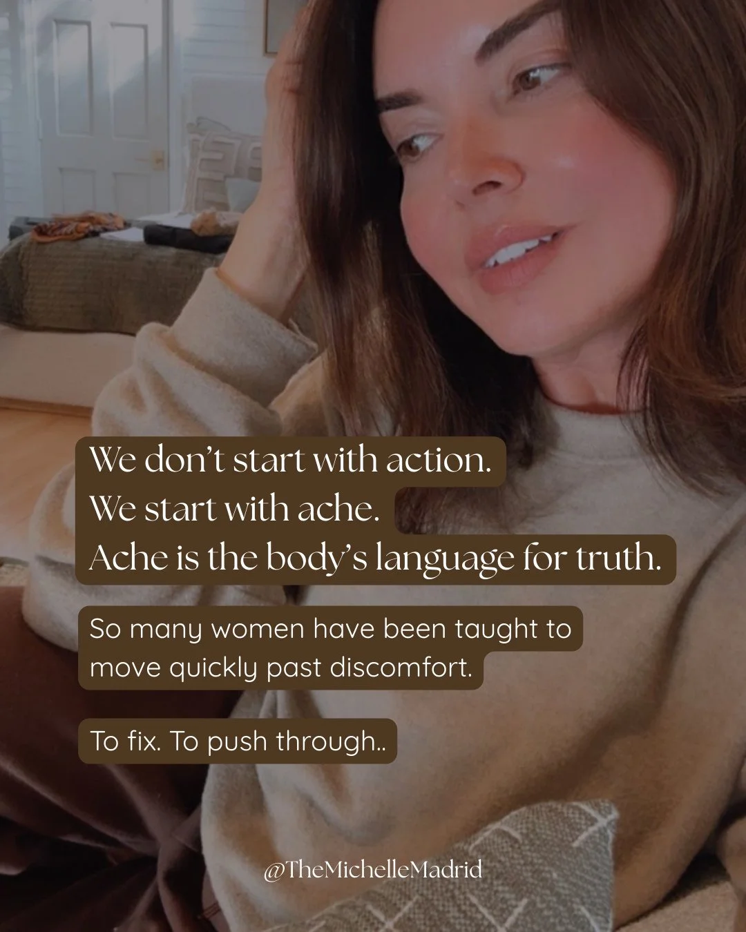 So many of us were raised to fix, push, and move past discomfort. But midlife is an invitation to do something radical: to stay. ⁠
⁠
This week, at our first Midlife, Together gathering, we practiced the art of listening to what our bodies have been t