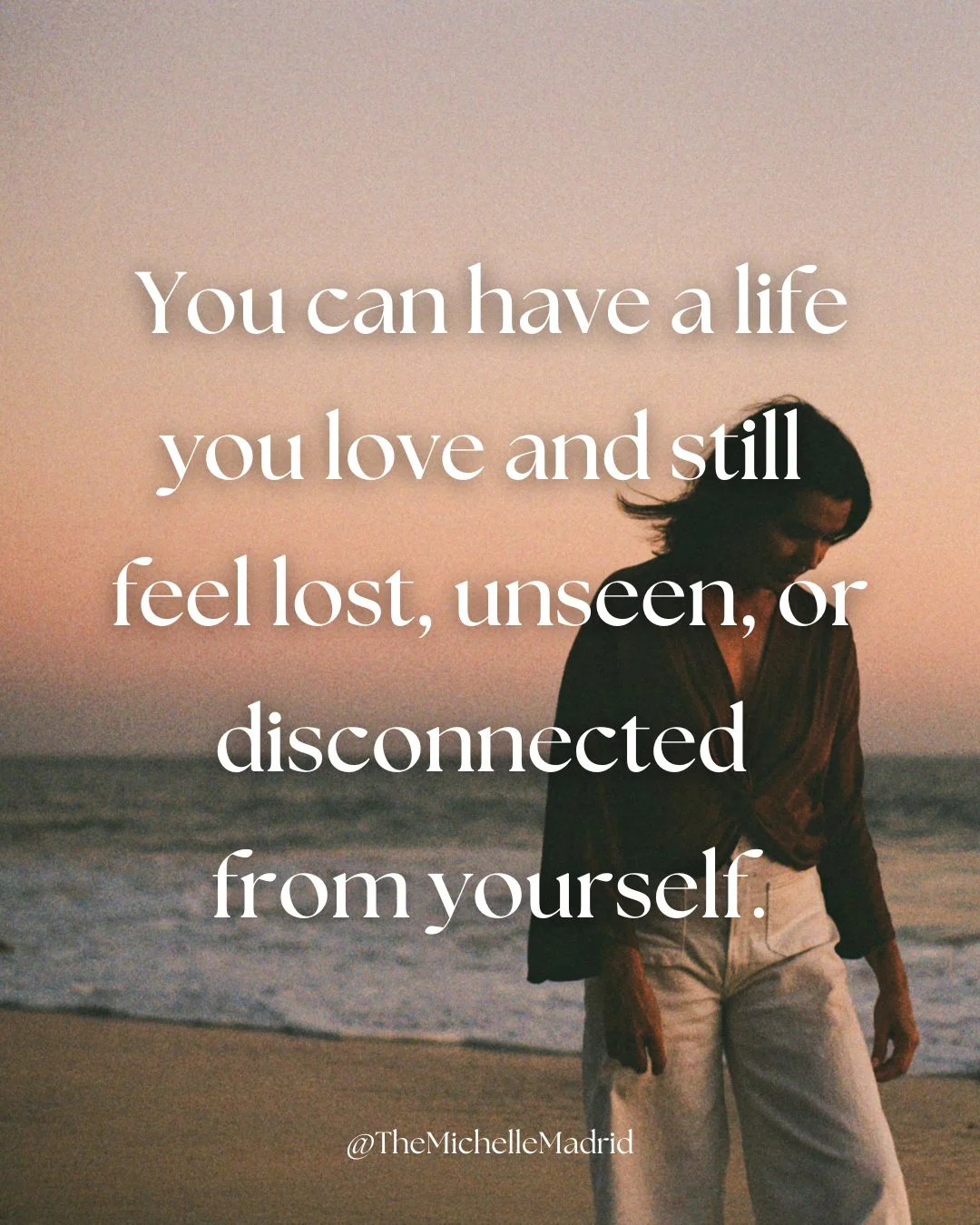 Read that again: You can have a life you love and still feel lost. Midlife grief is real. The identity shifts are real. And the longing to feel "most yourself" again is the most honest signal you have.⁠
⁠
This season is about living as the 