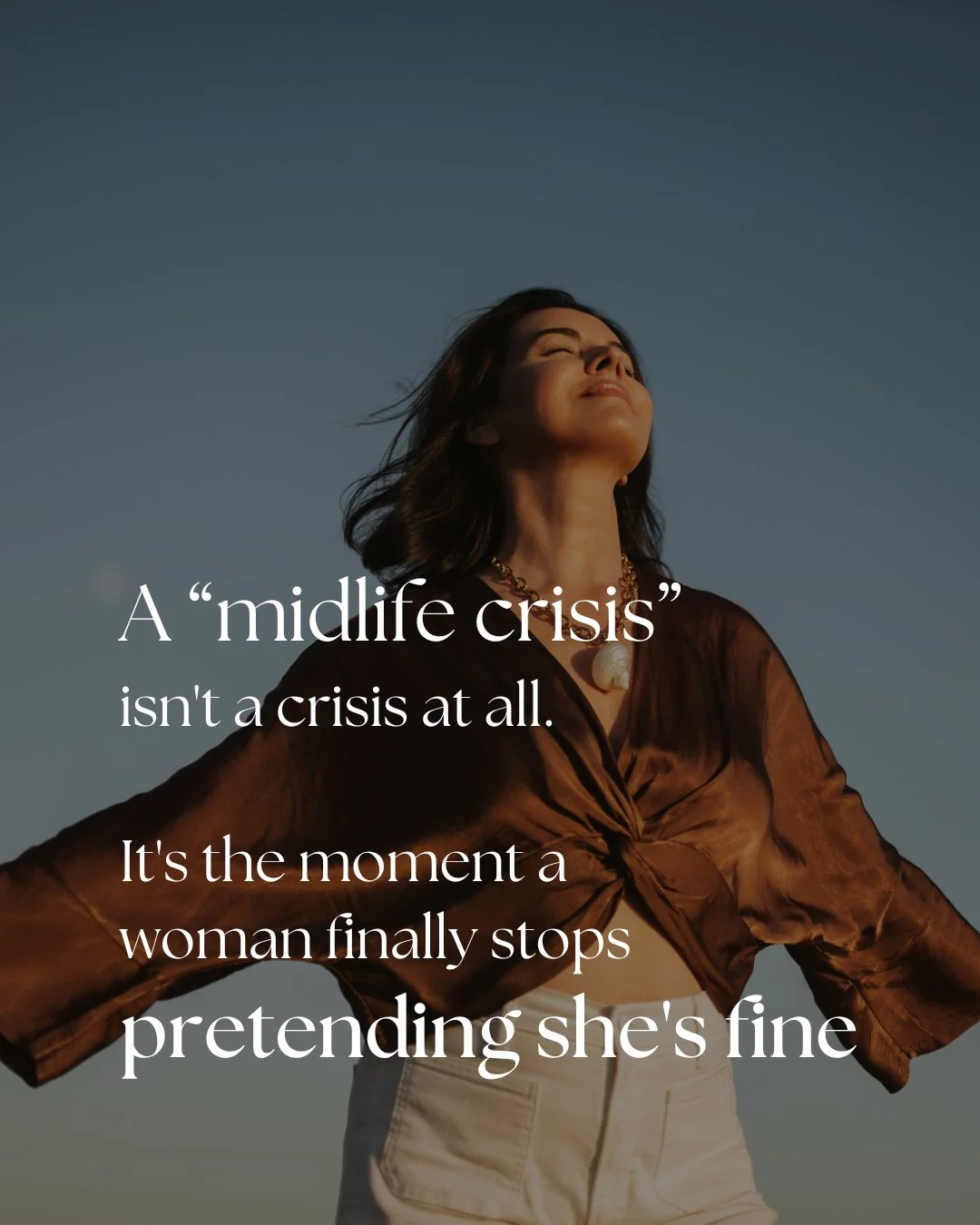 We've been calling it the wrong thing for decades.⁠
⁠
A midlife crisis sounds like something to be ashamed of. Like you've lost your grip.⁠
⁠
But what if it's actually the opposite?⁠
⁠
What if it's the moment the feelings you've been pushing down for