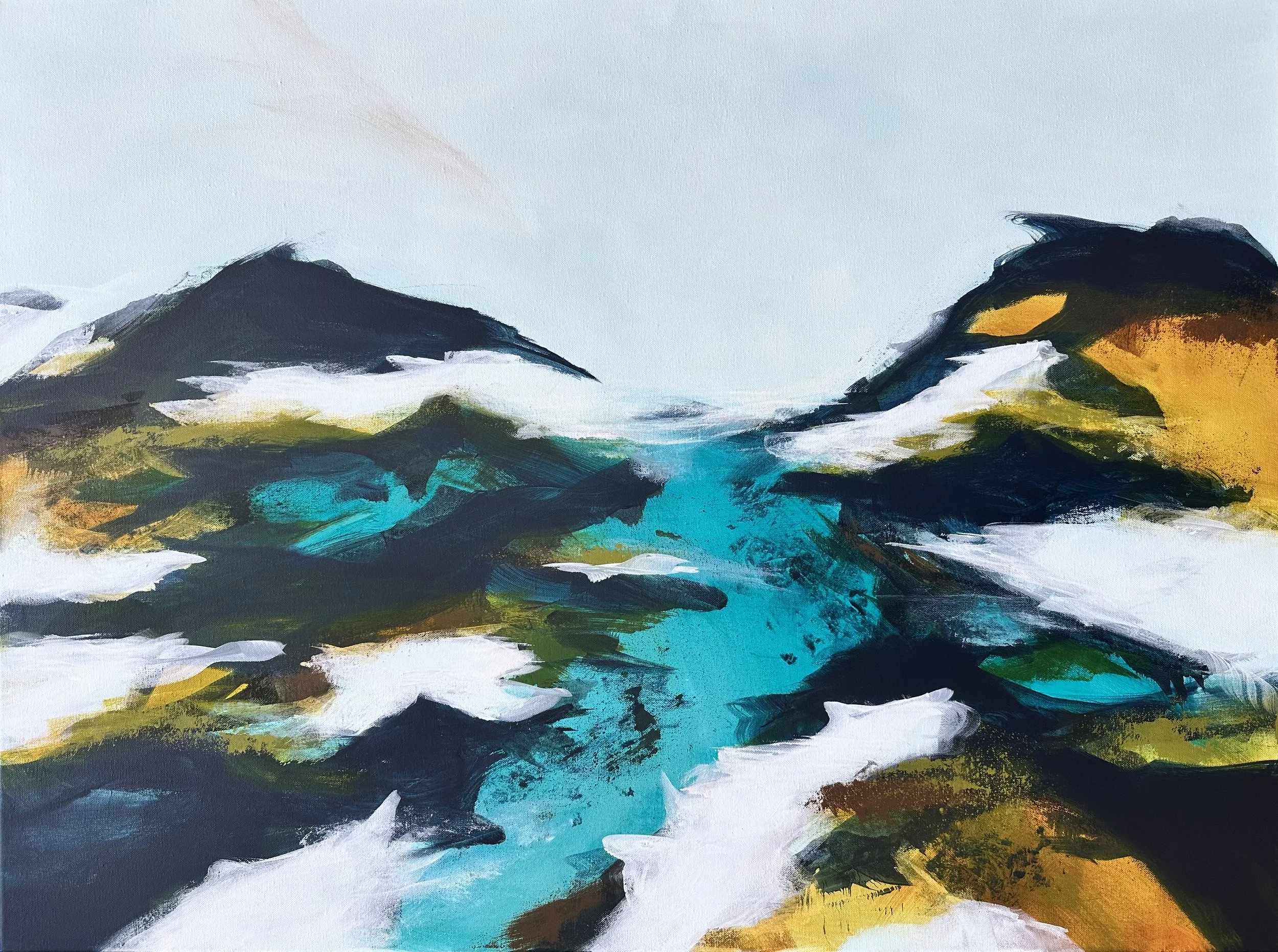 Snow melt | blue moody mountain abstract original art.jpeg