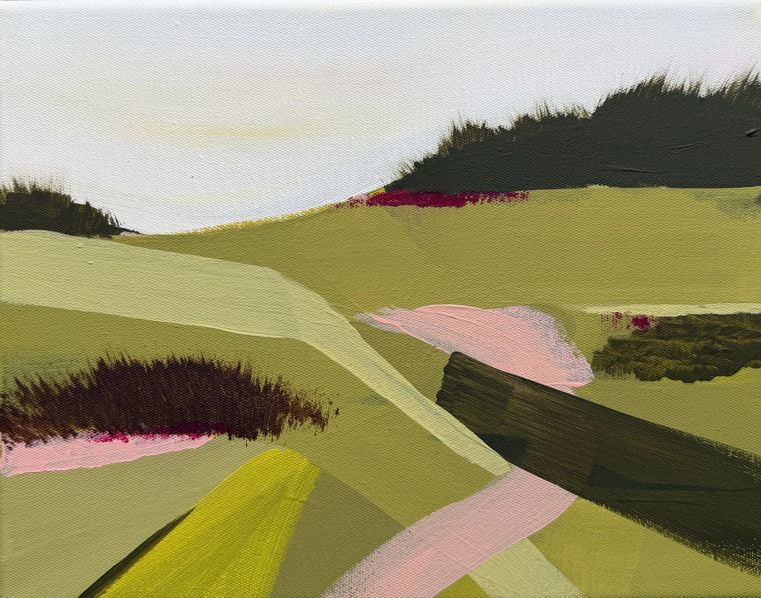 When you leave the city 1 | pink and green original abstract landscape.jpeg