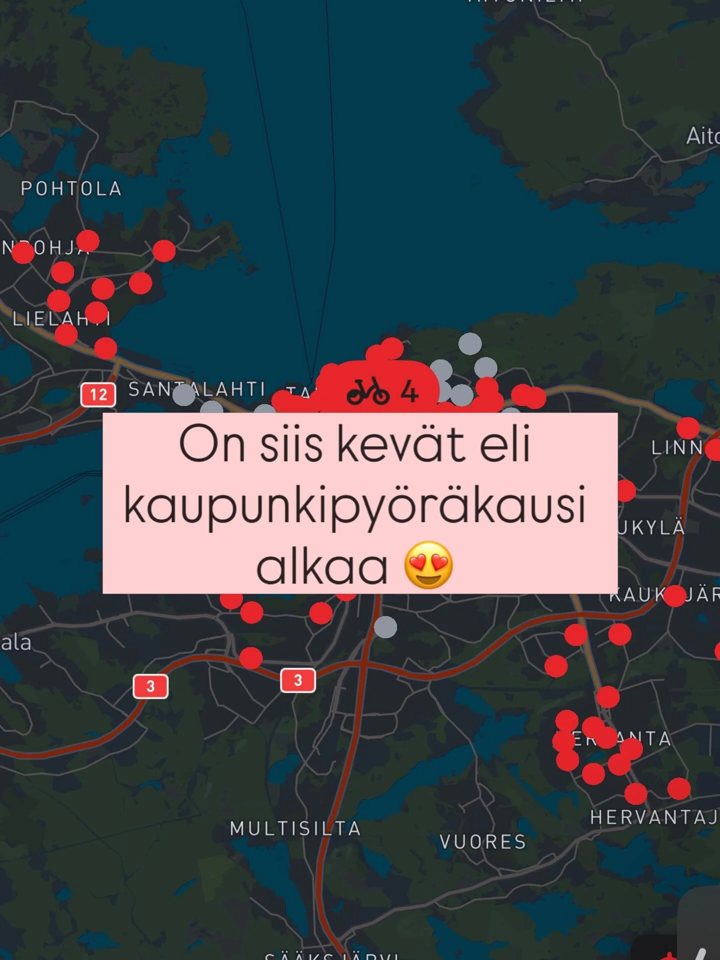 Varma kev&auml;&auml;n merkki eli kaupunkipy&ouml;r&auml;kausi alkaa huomenna 😍
Seuraa boostausta rakkaudesta kaupunkipy&ouml;riin 🚲

T&auml;lle kaudelle on tullut j&auml;lleen uusia asemia! Hinnat ovat edelleen eritt&auml;in hyv&auml;t ja ite napp