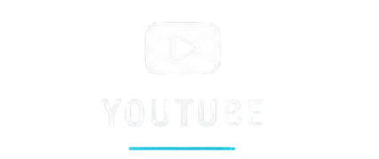 YouTube logo with white play button and text on a black background.