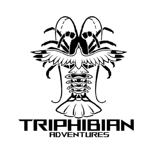 Triphibian Adventures Logo, business partnered with Solwota Retreat Aore island