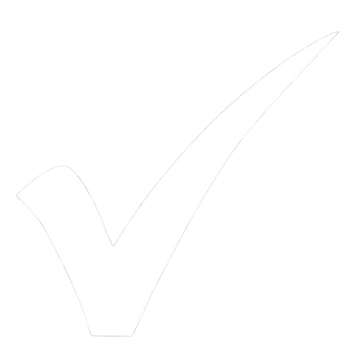 White tick logo
