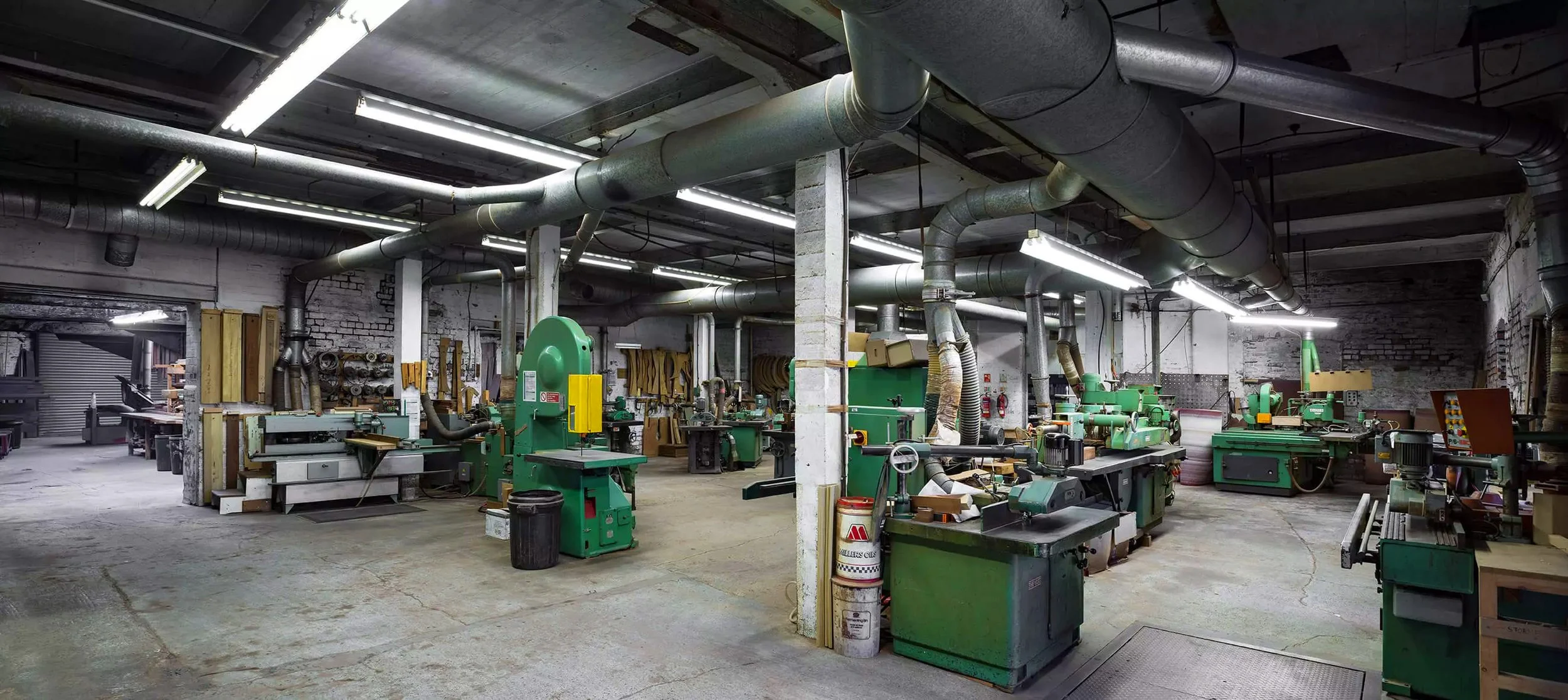 Inside the Leach & Clegg joinery workshop at Lily Street Mills, Milnrow