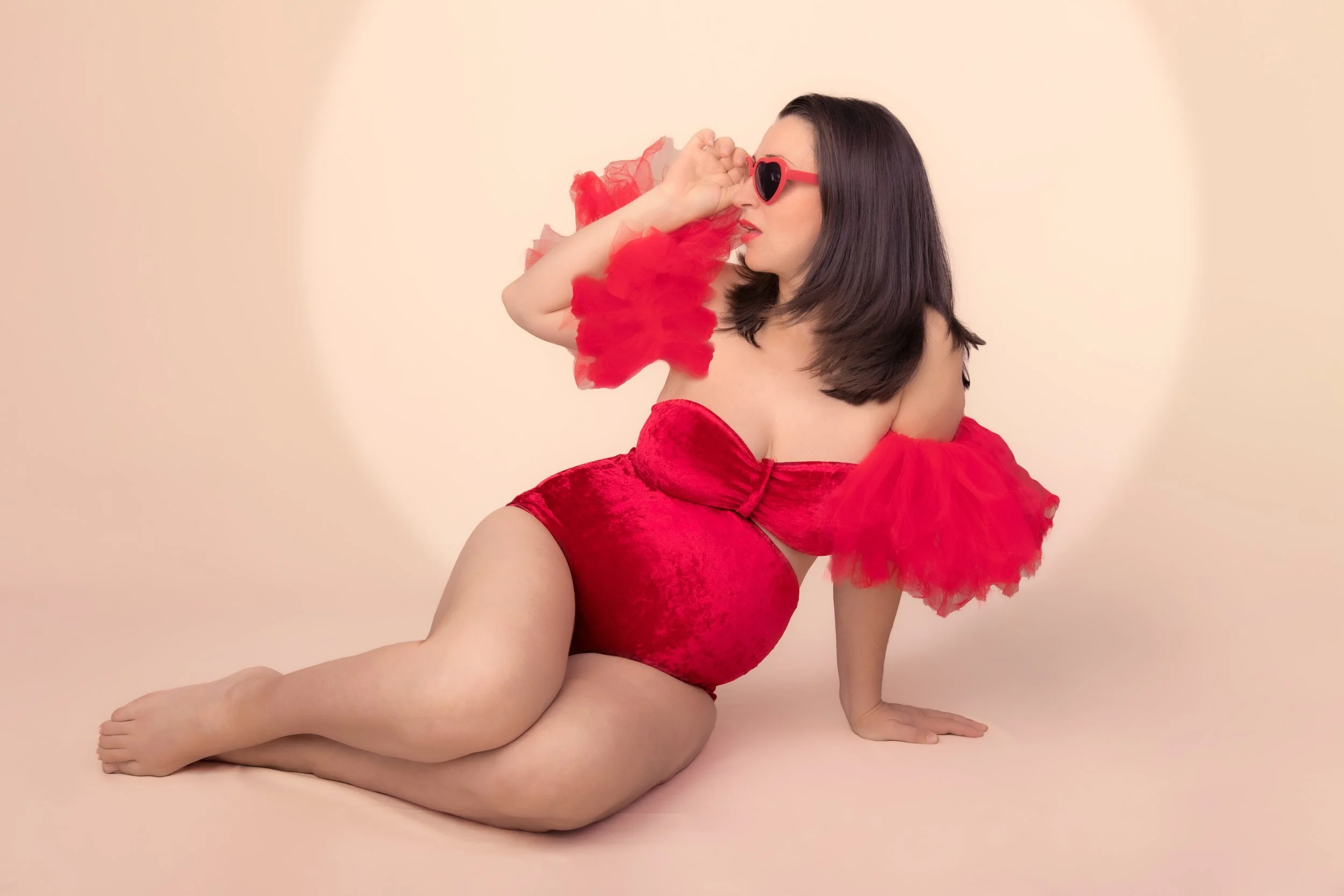 Tehotenství focení v ateliéru v Berouně