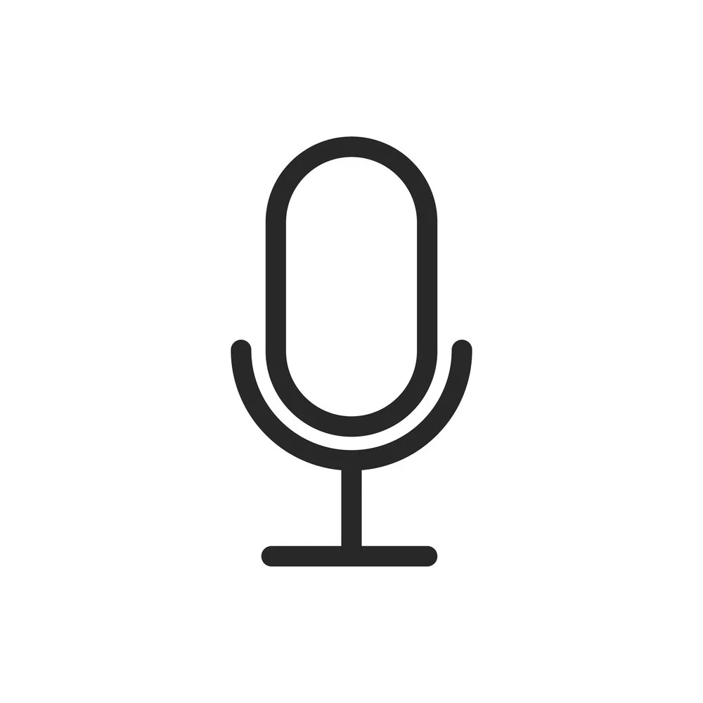 Icon showing a microphone