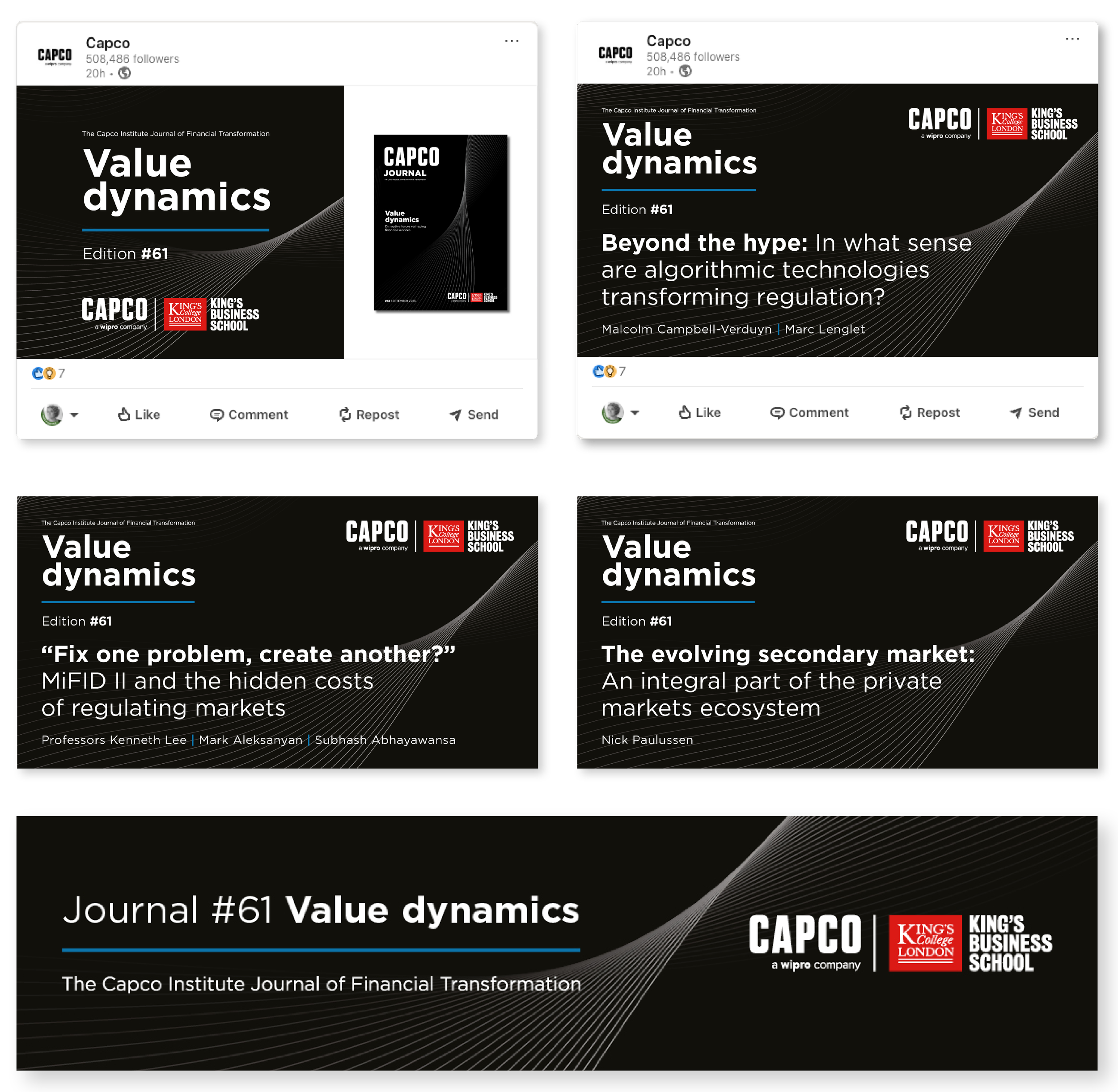 Capco Journal of Financial Transformation, Social posts design