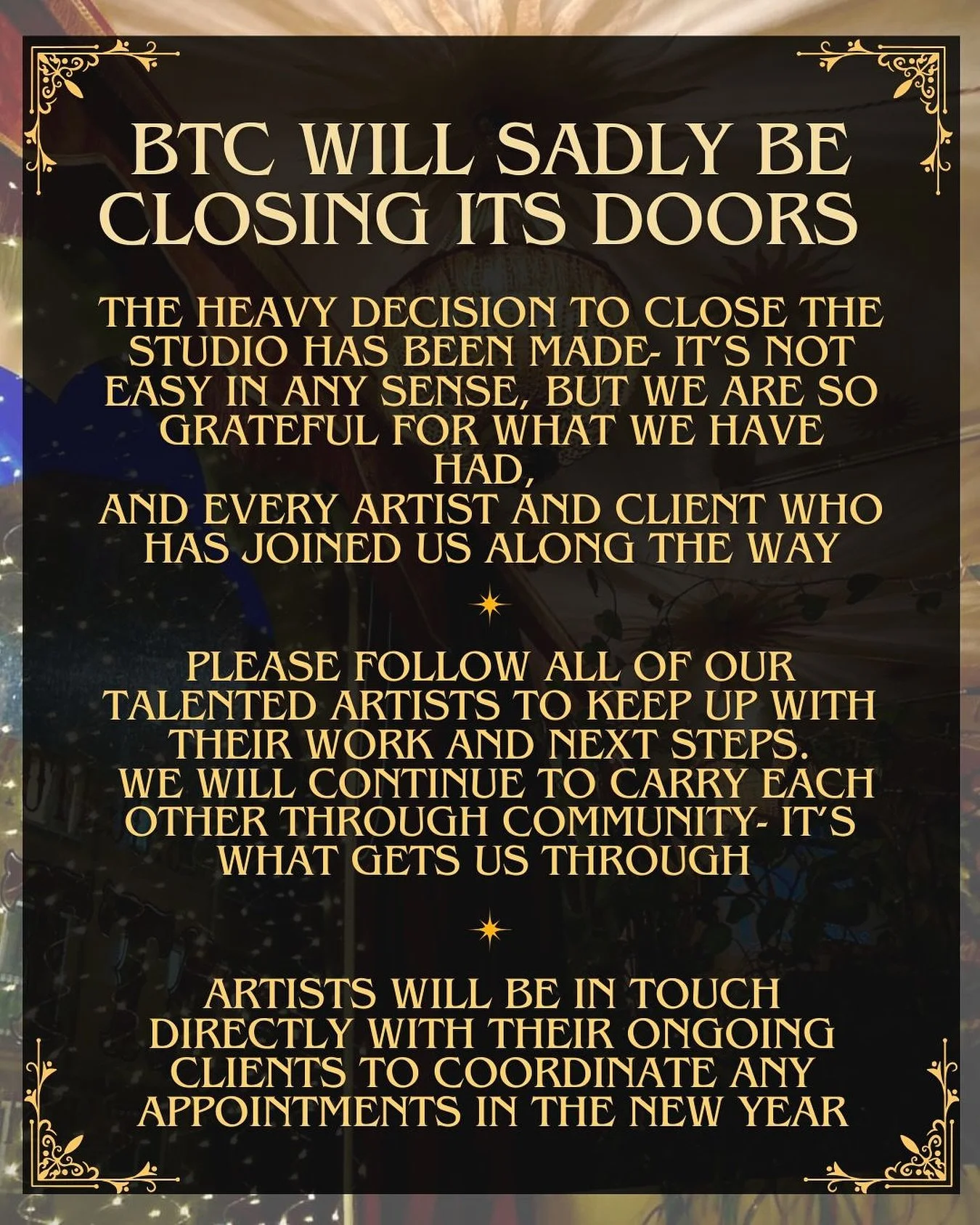 It is with heavy hearts that we will be saying goodbye to our beloved studio at the end of this year. It has been amazing to build such a brilliant community in a beautiful space but all things end. We will be open until the end of December, so scoop
