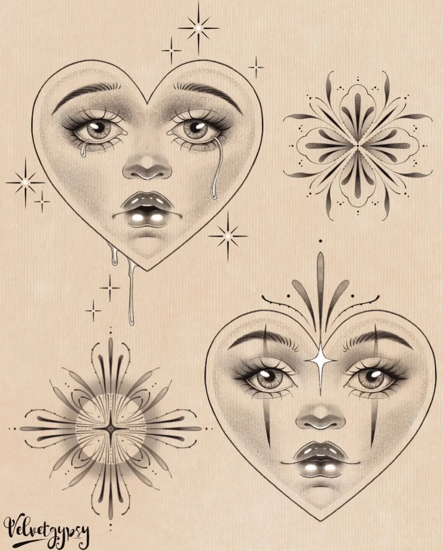 Gorgeous new flash from @velvetgypsytattoos 
.
Contact Heather directly to book your next session- browse her beautiful selection of flash or allow her to create a gorgeous custom piece just for you.
.
#brighton #brightontattoo #brightontattooartists