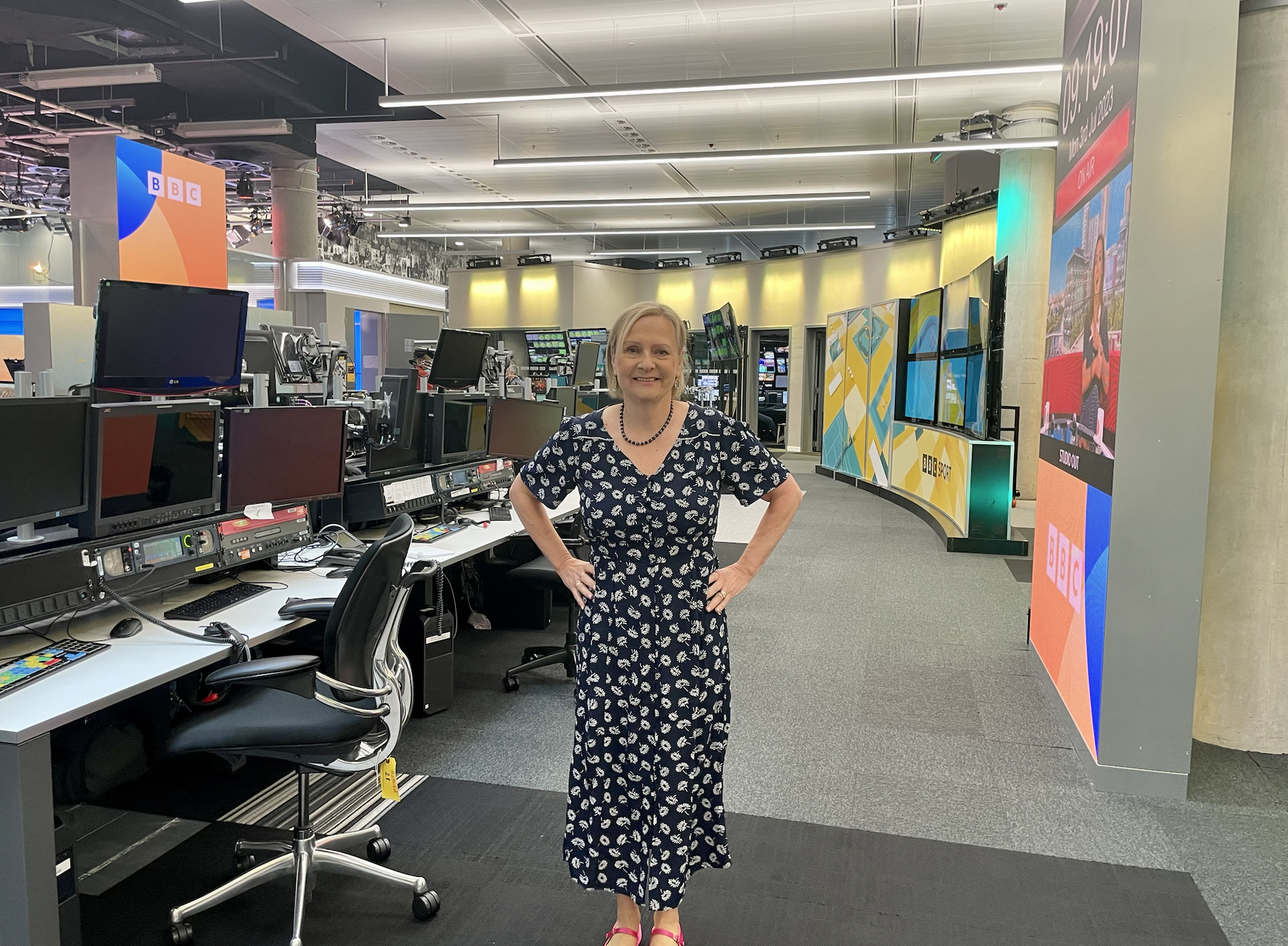   At the BBC, just after the interview  