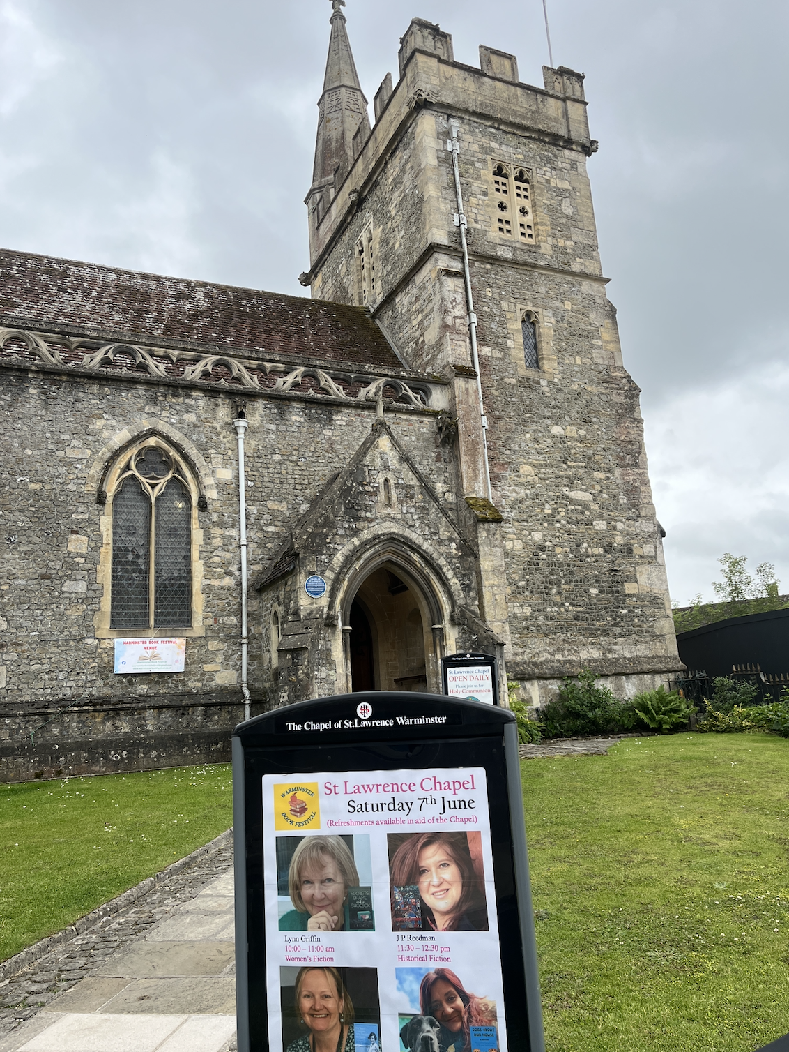 Outside St Lawrence Chapel, Warminster. Photo: © Felice Hardy