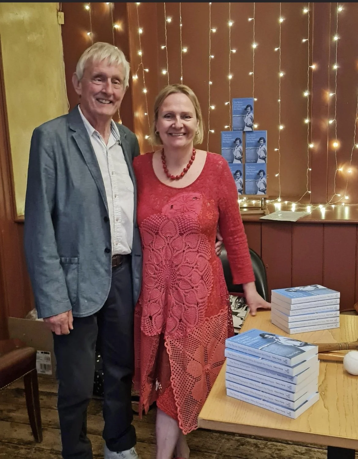 Felice with husband Peter just before her talk. Photo: © Gill Harry