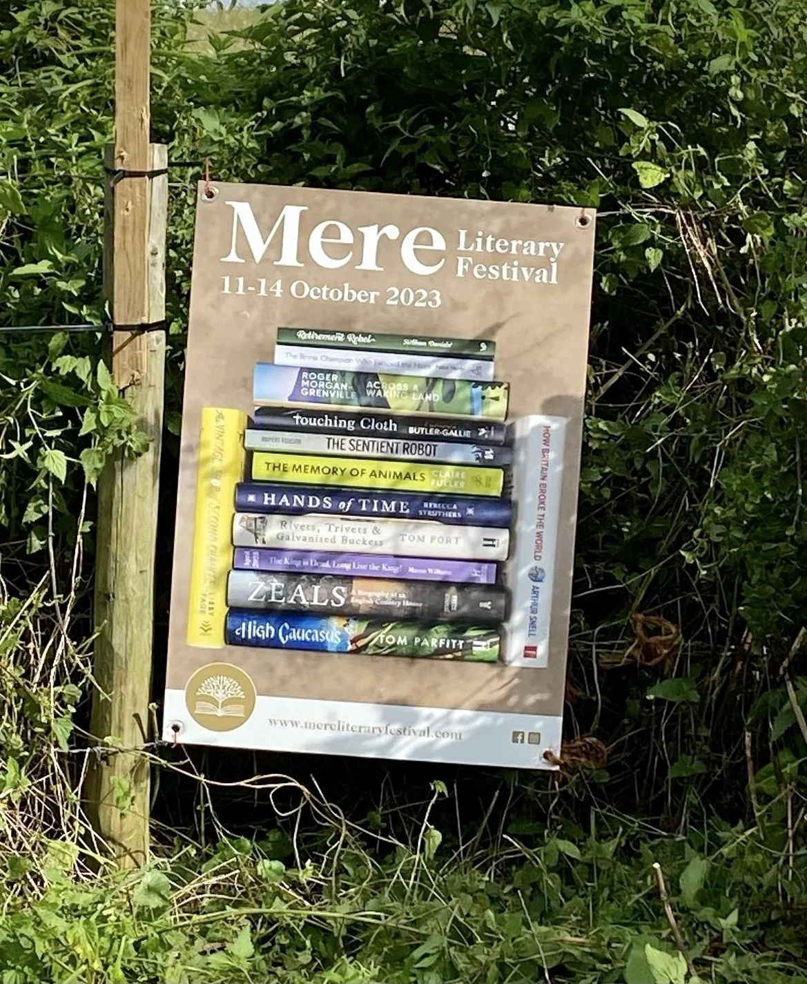  The problem with a small white spine? Yes, there’s my book, second from top of the pile, although you could easily have missed it 
