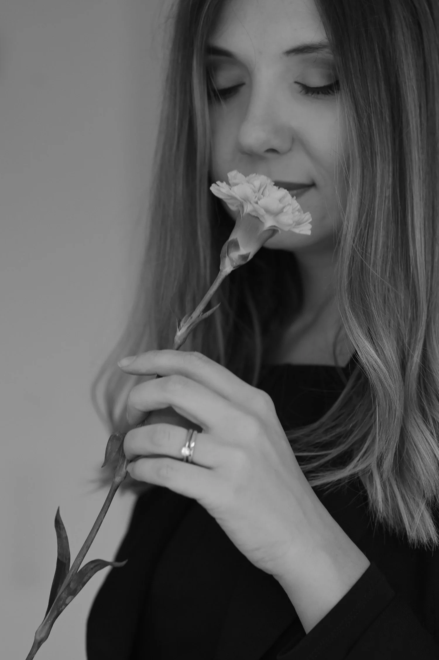 woman with flowers