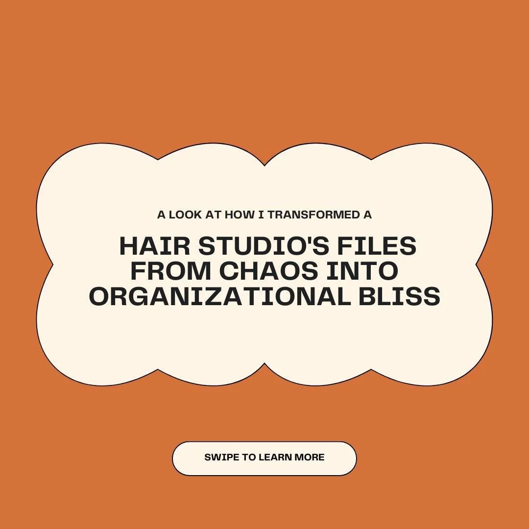 Let's talk about ORGANIZATION for your hair studio✨📁⁠
⁠
When it comes to organizing your files as part of our Operations Intensive, I understand that one size doesn't fit all. That's why I take a systematic approach that tailors the organization sys