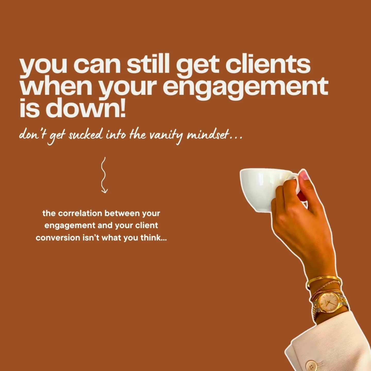 Does low engagement have you feeling like your business is falling apart? 😩

Take a deep breath, sip your favorite drink, and let&rsquo;s get real for a second.

Metrics like likes, shares, comments, and most recently views are just small pieces of 