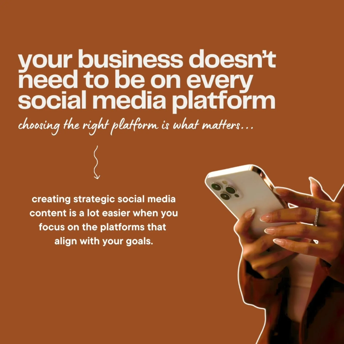 Think of your social media strategy, like finding the perfect pair of shoes&hellip; weird analogy? Stick with me! 👠✨ 

Just like you wouldn&rsquo;t wear stilettos to a beach party, you don&rsquo;t need to be on every platform to make an impact.

It&