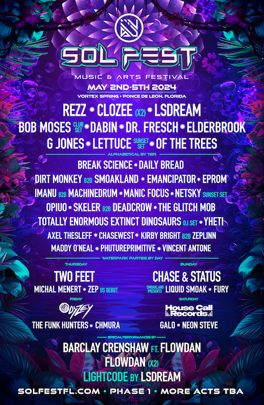 Sol Fest 3: Electronic Music Extravaganza at Vortex Spring, Florida