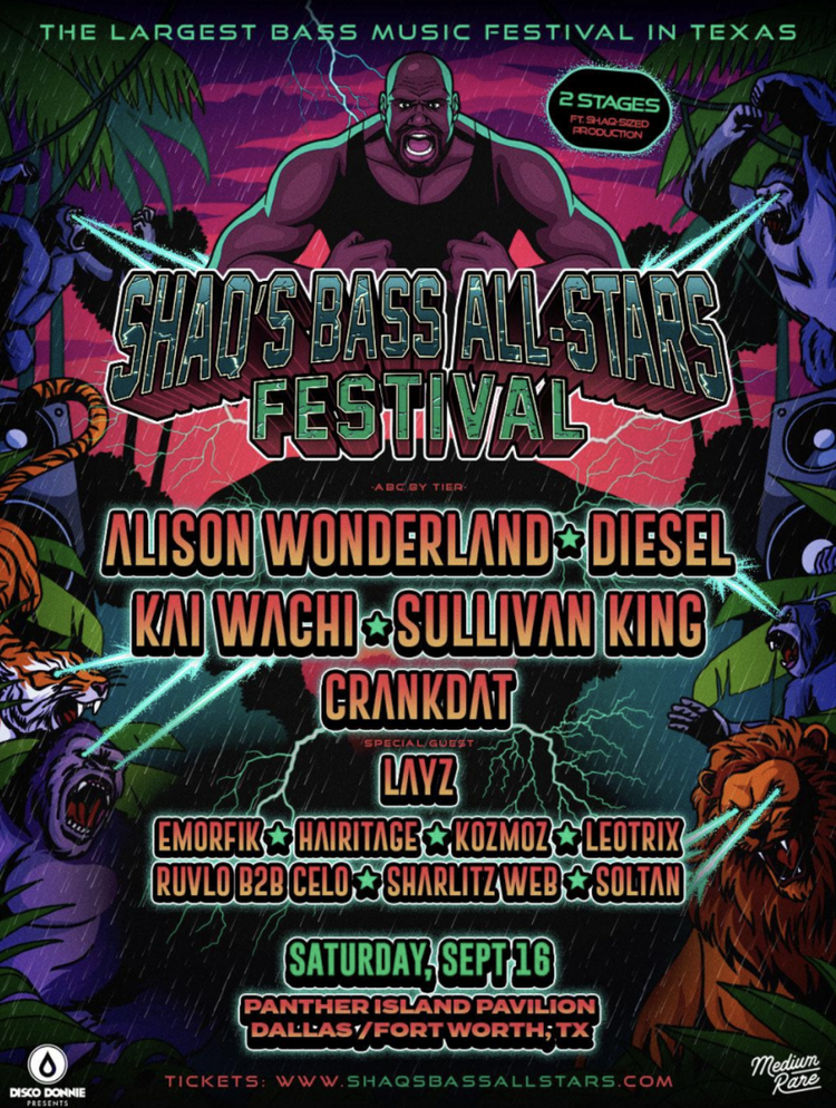 Shaquille O'Neal Announces "Shaq's Bass AllStars Festival" The