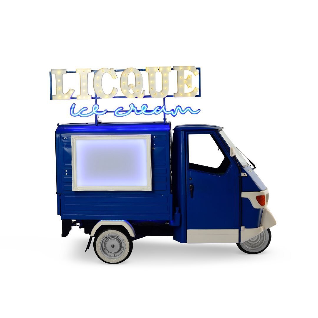 The fully electric ⚡️ Licque Tuk Tuk truck! Serving silky smooth, soft scoop ice cream at your event! See our new website via link in bio. #icecreamtruck #tuktuk #electricvehicle
