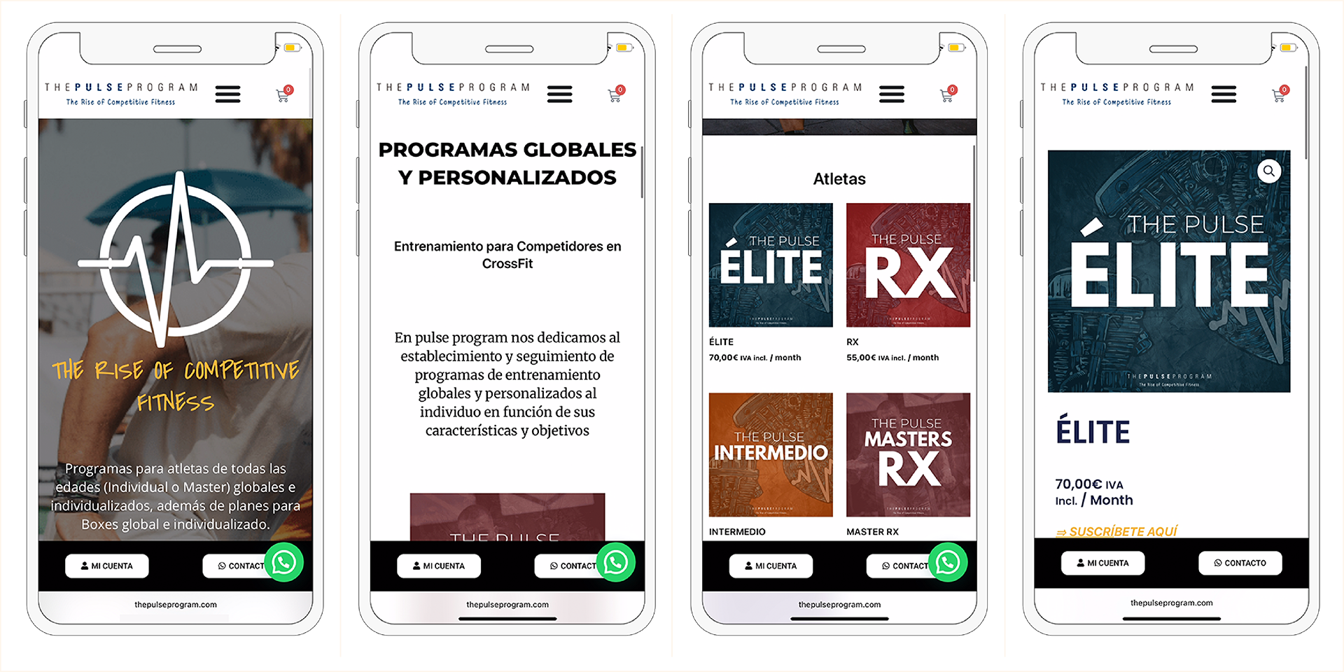 Phone screens of a coaching service website before the studio redesigned it.png