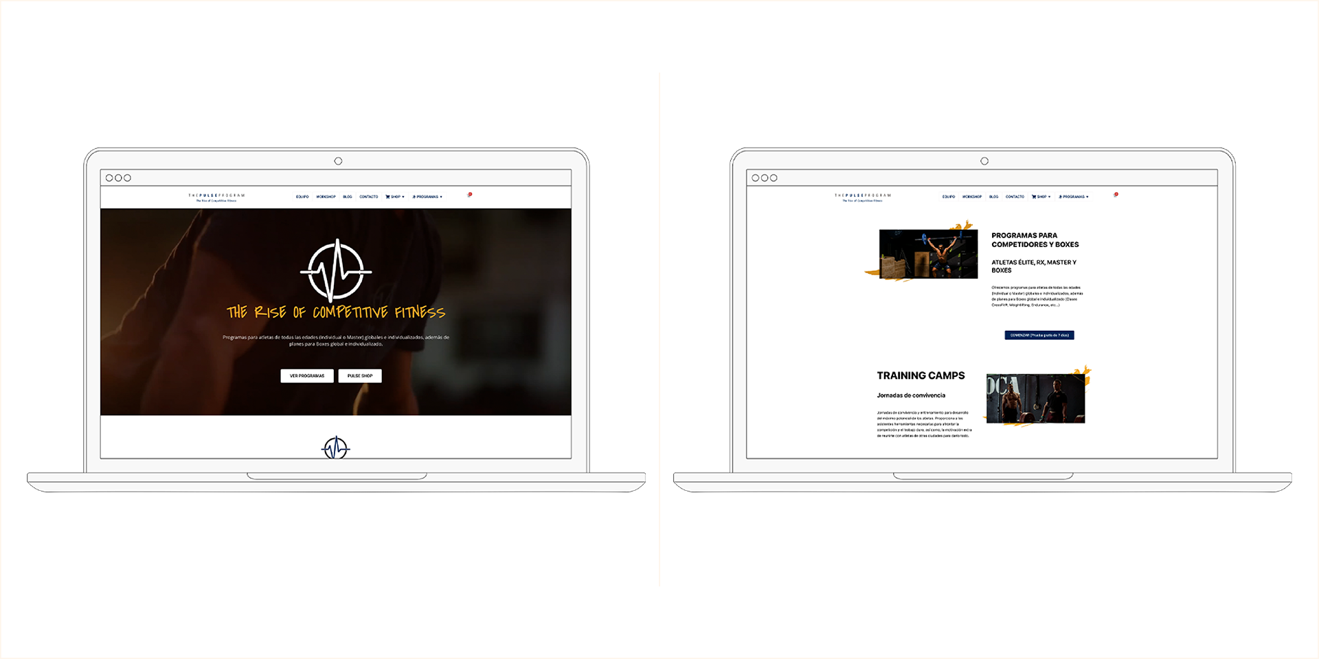 Website on laptop screens before the studio redesigned it for a better user experience and brand recognition.png