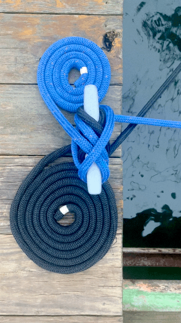 Dock lines in a courteous Flemish coil.