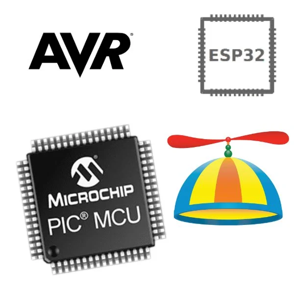 Some of the microcontrollers we are familiar with, including AVR, Espressif, PIC, and Parallax Propeller