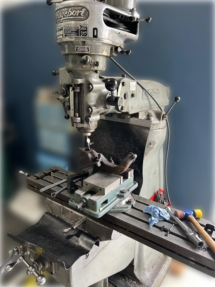 Our Bridgeport milling machine allows us to tackle jobs of all sizes