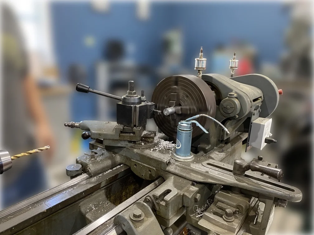 Our 15'"x7' lathe allows us to complete turning tasks both large and small