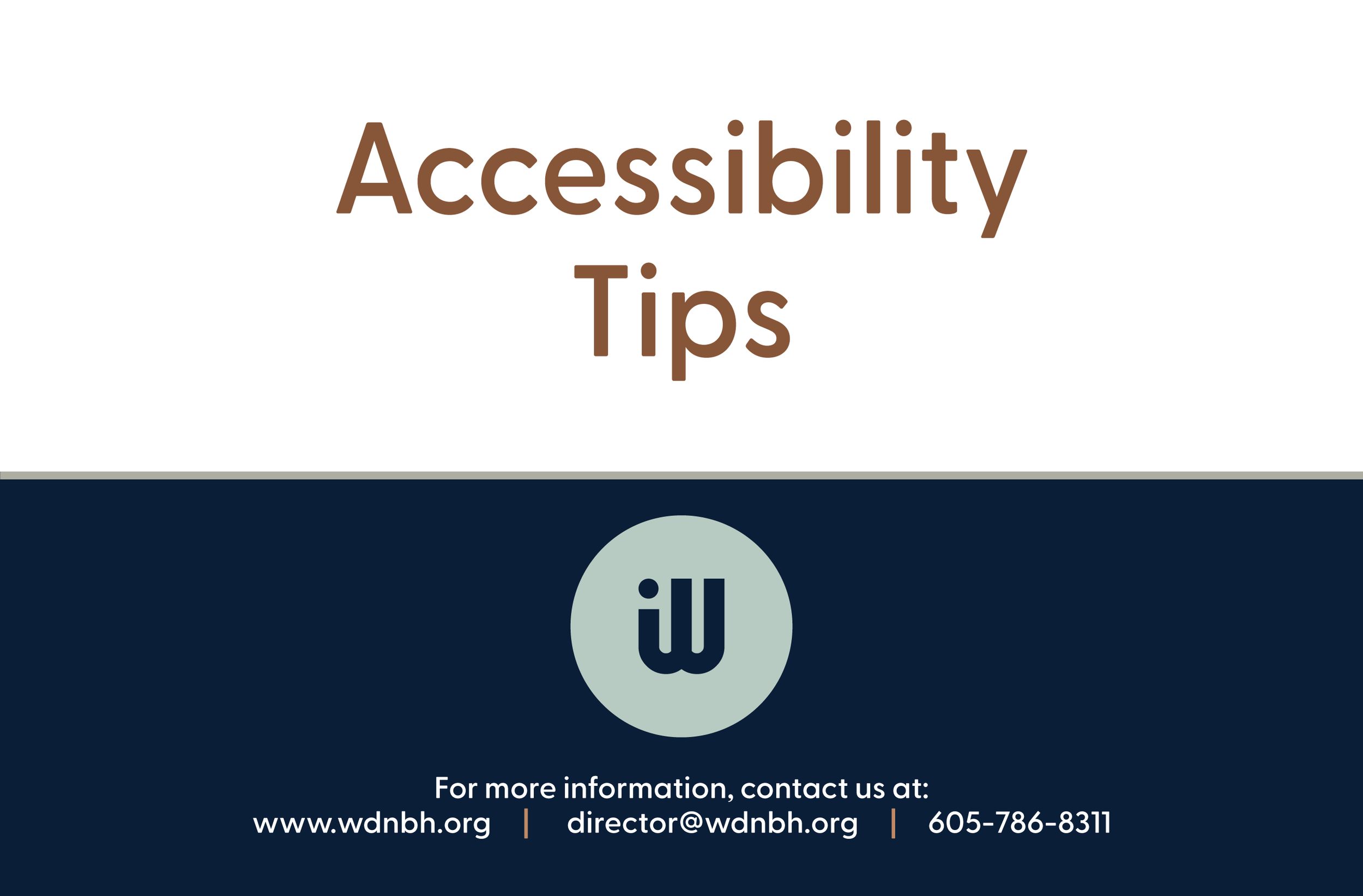 Accessibility Tip Cards
