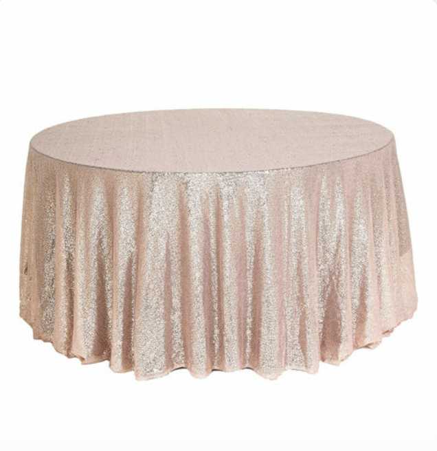 120" Pink Shimmer Round Linen - $30 per linen
