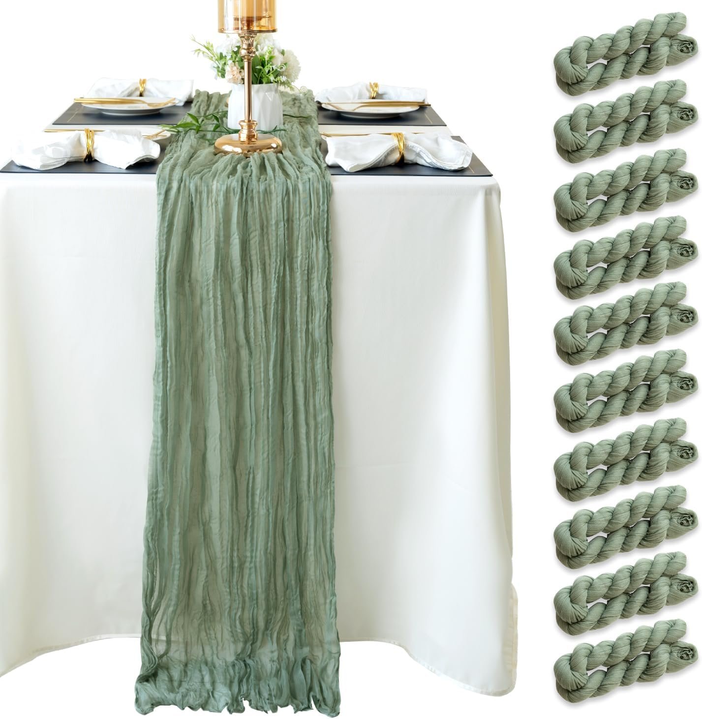 Sage Green Table Runners
$7.00 per Runner
10 Runners Available for Rent