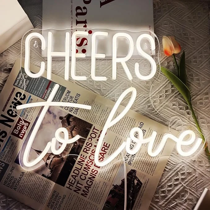 Cheers to Love Neon Sign $20
