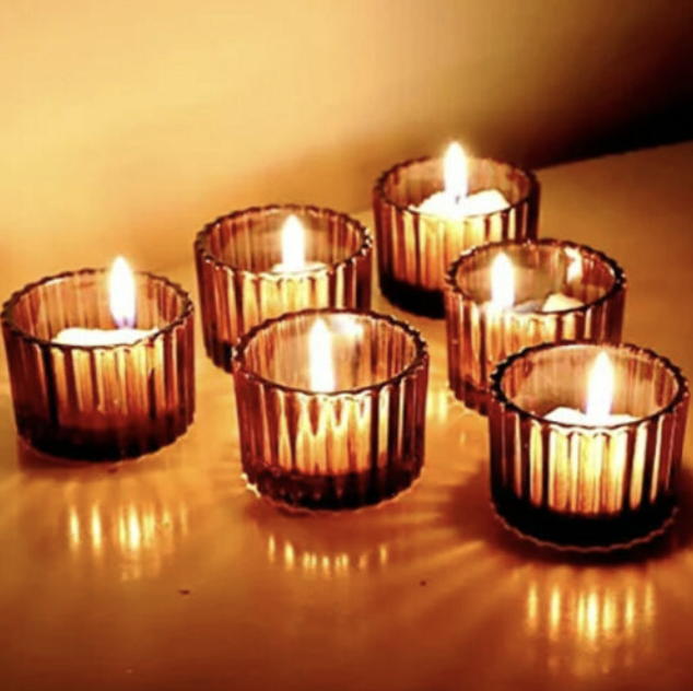 Amber Tea Light Holder - $1.50 per votive