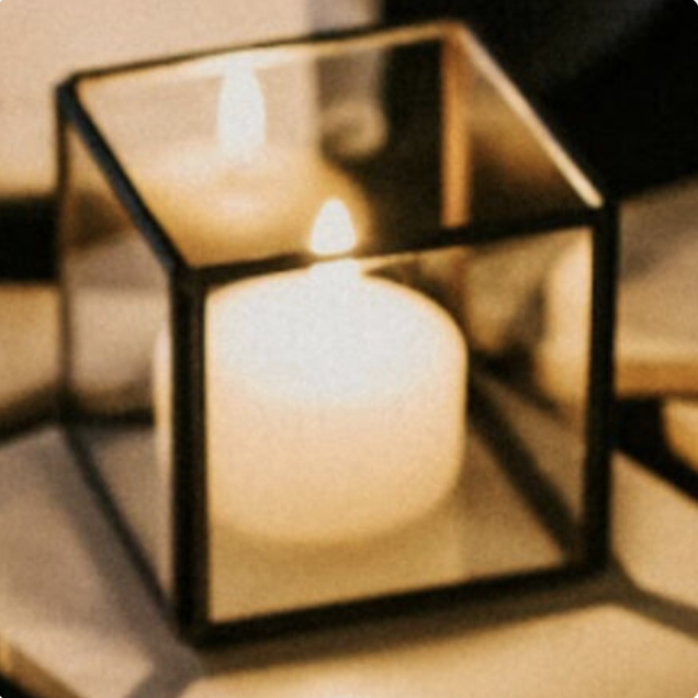 Square Glass/Metal Votive - $1.50 per votive