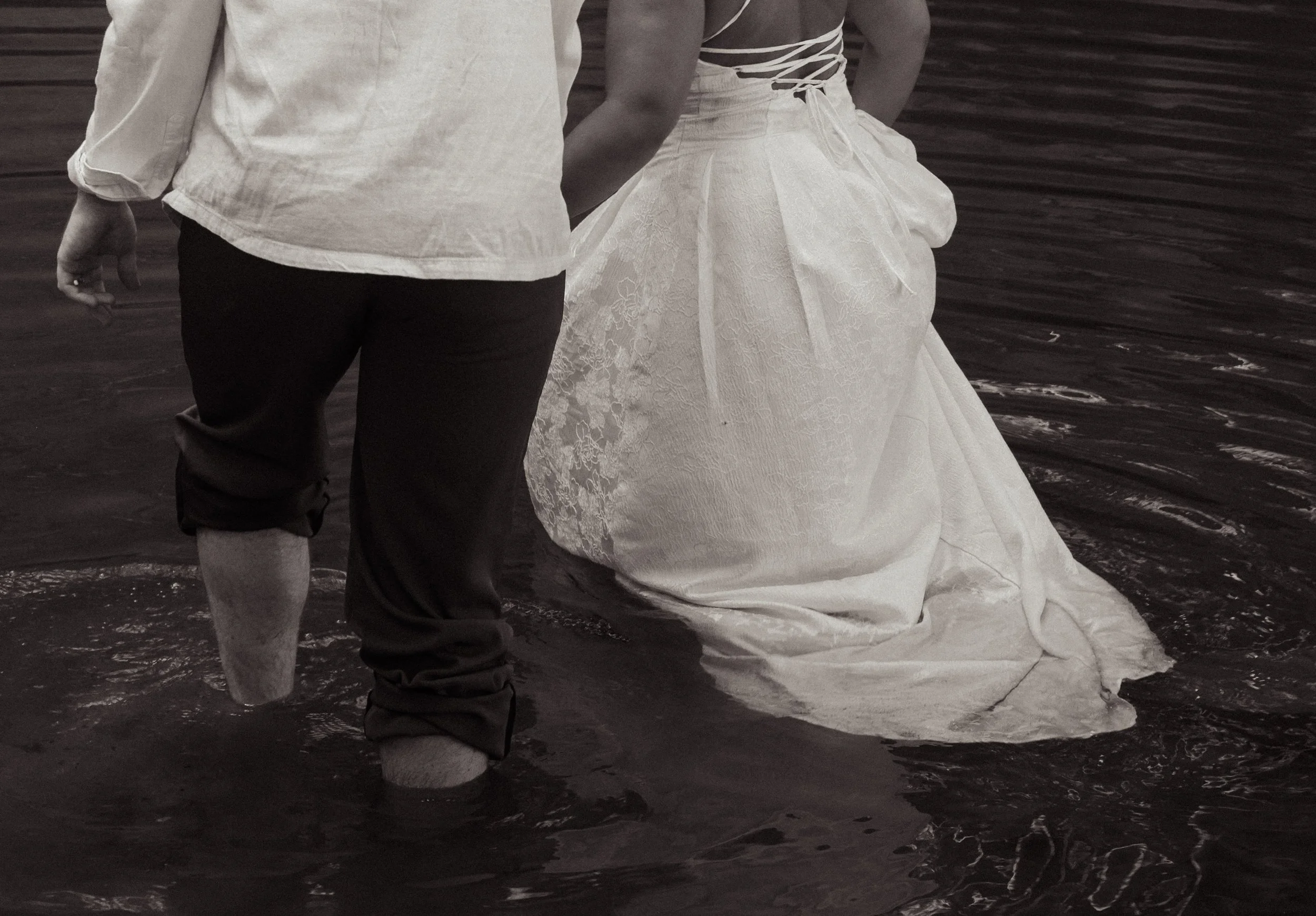 water lake river wedding
