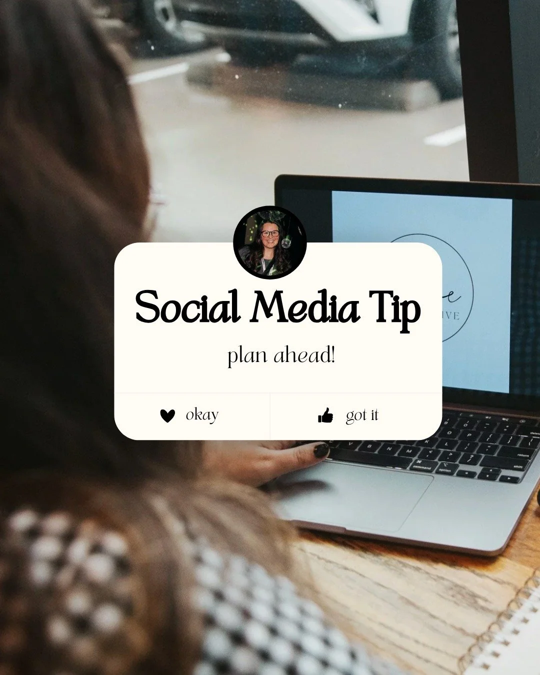 and if scheduling content sounds overwhelming to you, lets talk 😉 if you never want to worry about social media again, i'd love to help! DM me to learn more 🤍
