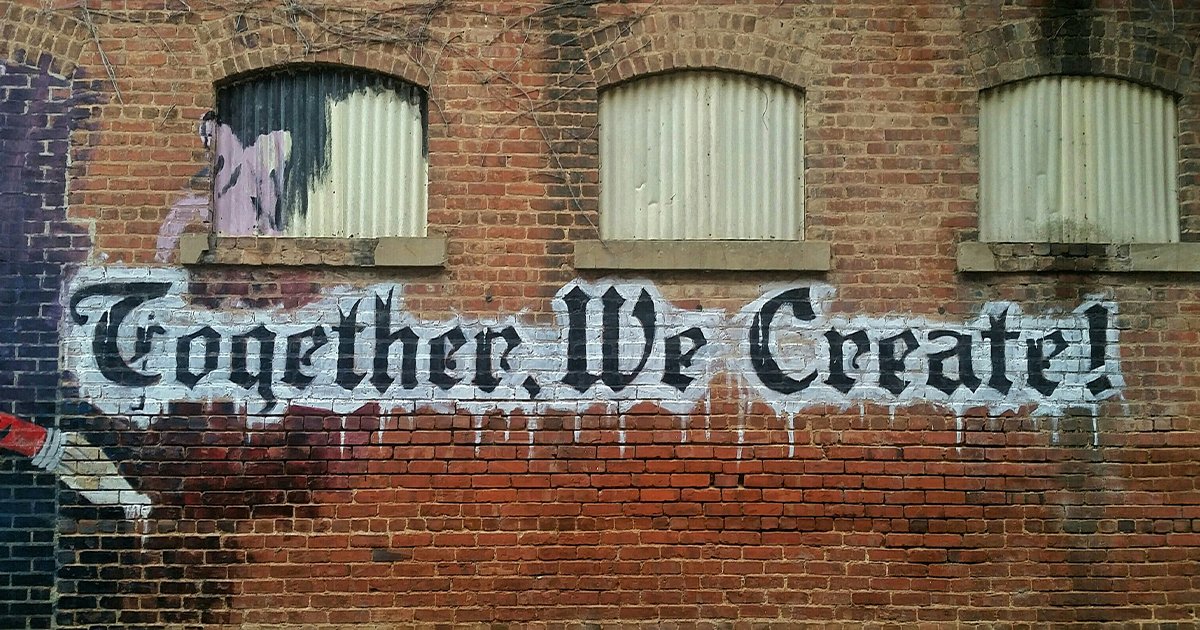 Together we create written in Graffiti to represent the power of branding.