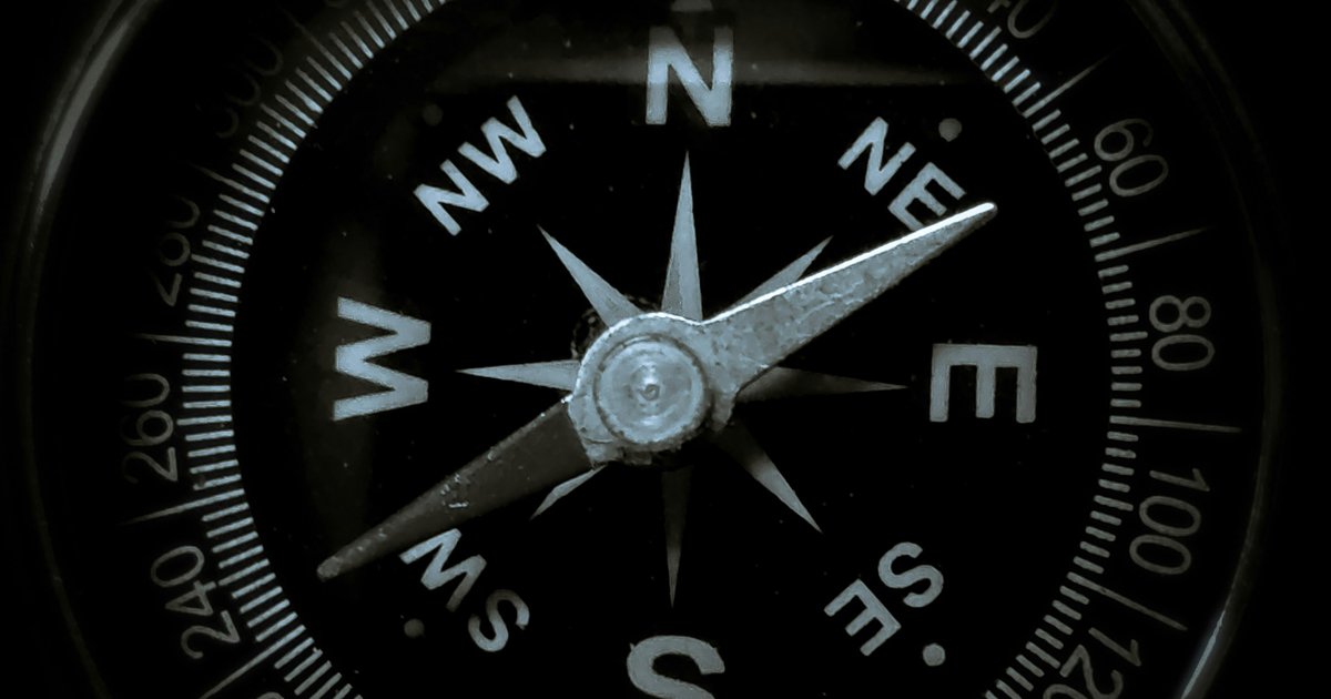 A compass to represent mapping out a sustainable branding strategy for a social enterprise.