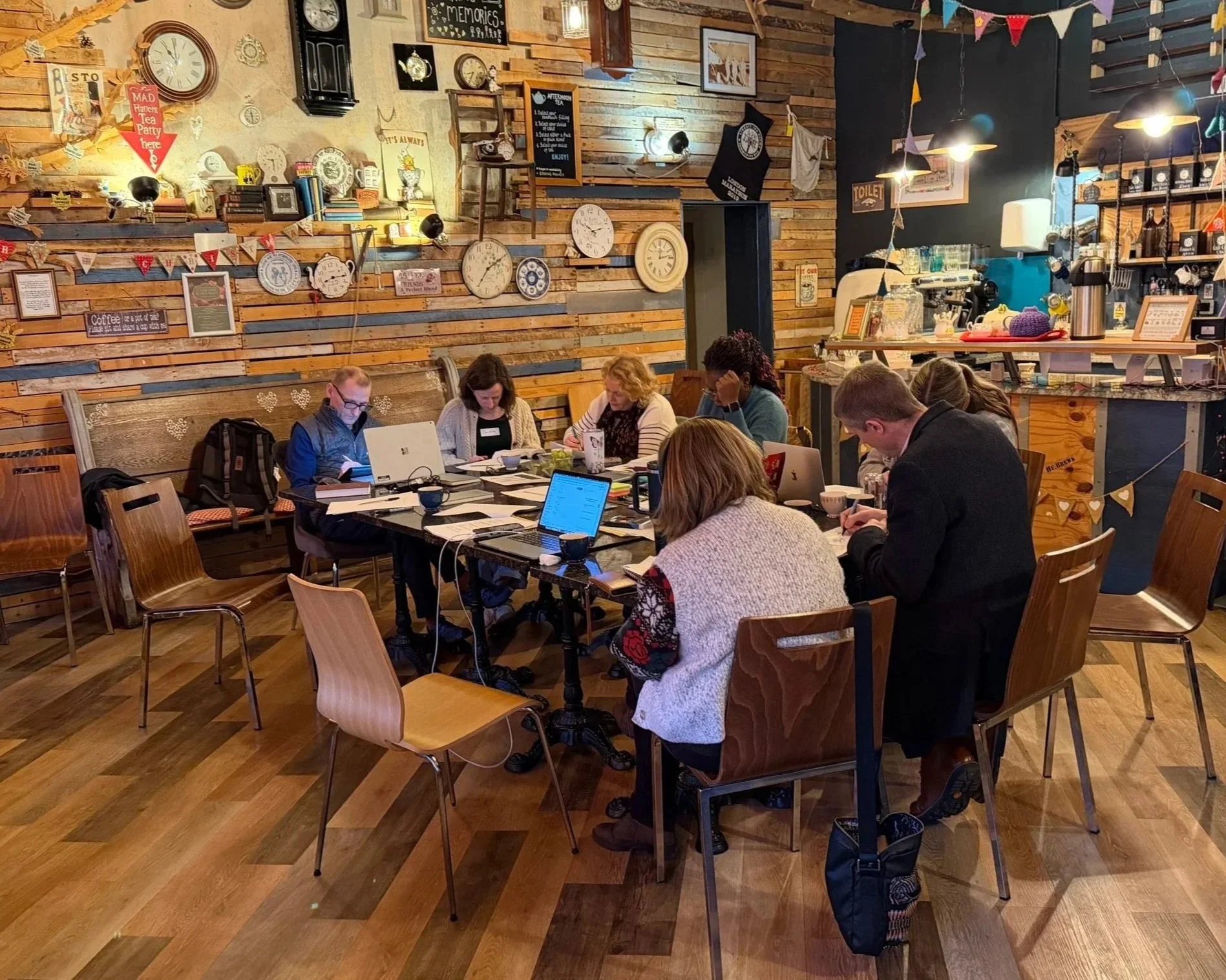 Liberty Hub team participating in a brand strategy workshop facilitated by Sodium & Co.