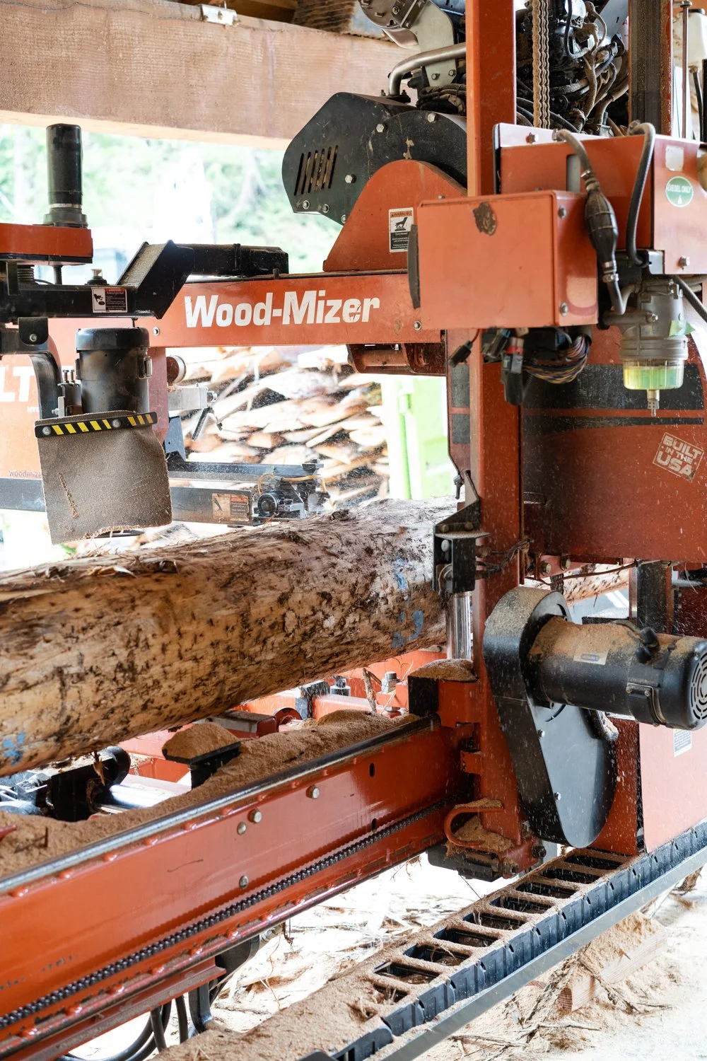 a sawmill milling vancouver island cedar lumber