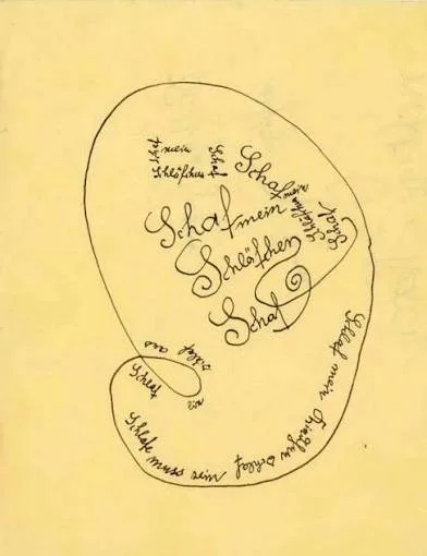 Image: Word-drawing by Walter Benjamin, 1934