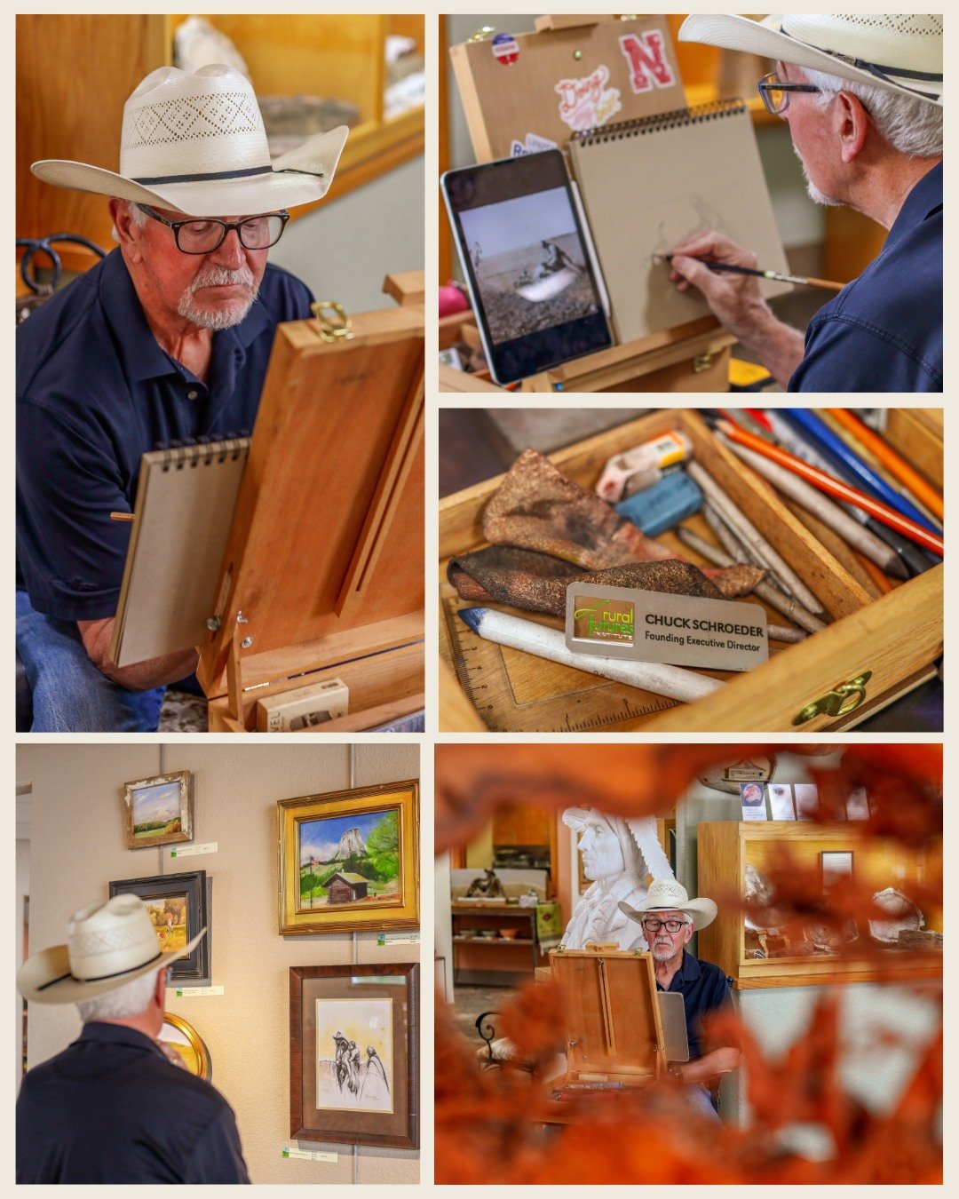🎨 Great art tells a story. Great business does, too.

I recently had the privilege of photographing artist Chuck Schroeder, whose work is deeply rooted in the stories of the West. His art is rich with texture, history, and meaning, qualities every b