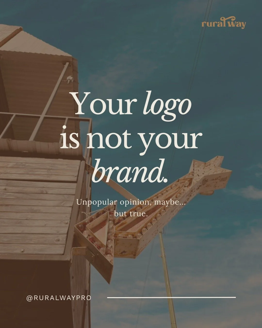 Your logo is important, but it&rsquo;s only one piece of the puzzle.

Your brand also includes:

&bull; the photos you use
&bull; the tone of your writing
&bull; your website
&bull; how people experience your business

When everything works together,