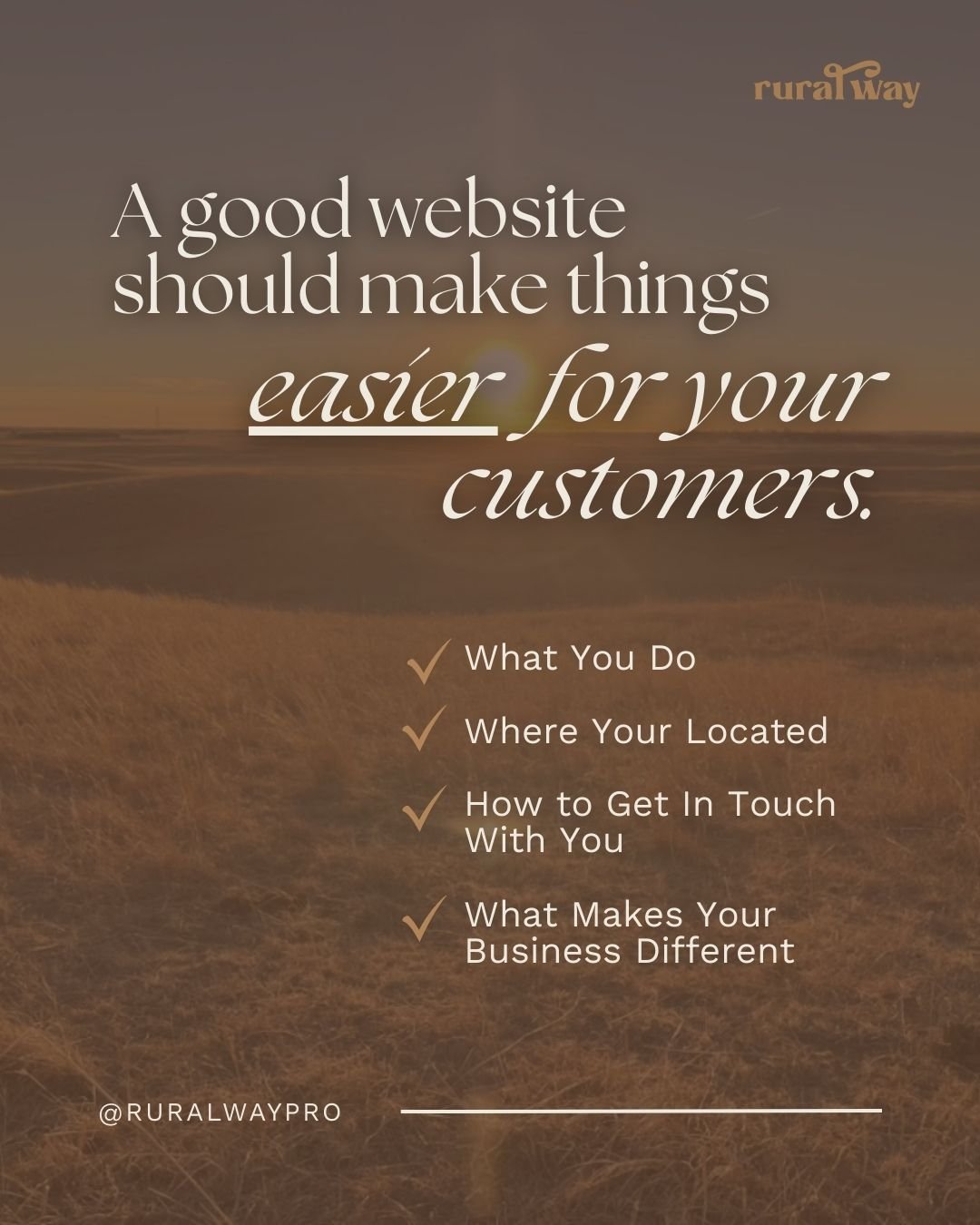 When someone visits your website, they&rsquo;re usually looking for a few simple things:

&bull; What you do
&bull; Where you&rsquo;re located
&bull; How to get in touch
&bull; What makes your business different

When those things are easy to find, p